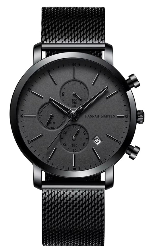 Top Men Watch Brand Business Style Stainless Steel Fashion Waterproof Sports Multifunctional Quartz Watch for Men