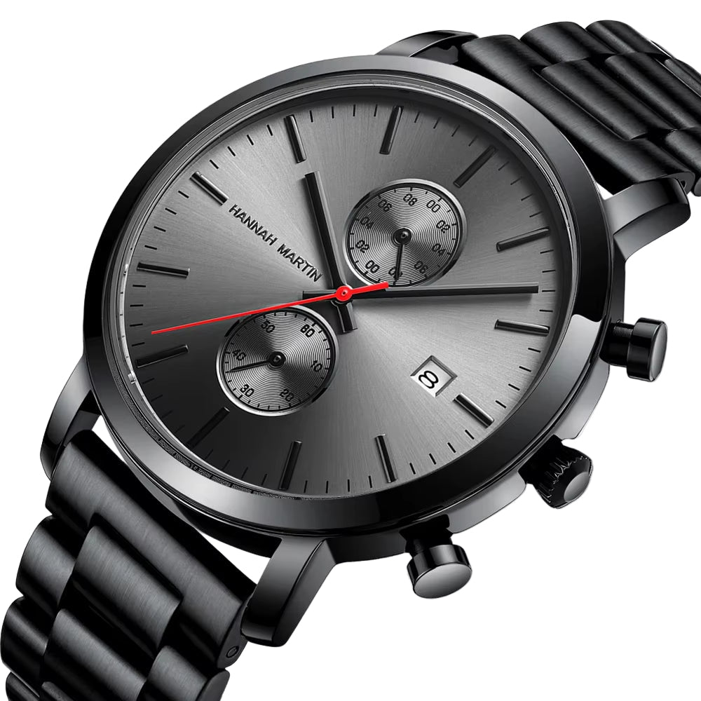 Top Men Watch Brand Business Style Stainless Steel Fashion Waterproof Sports Multifunctional Quartz Watch for Men